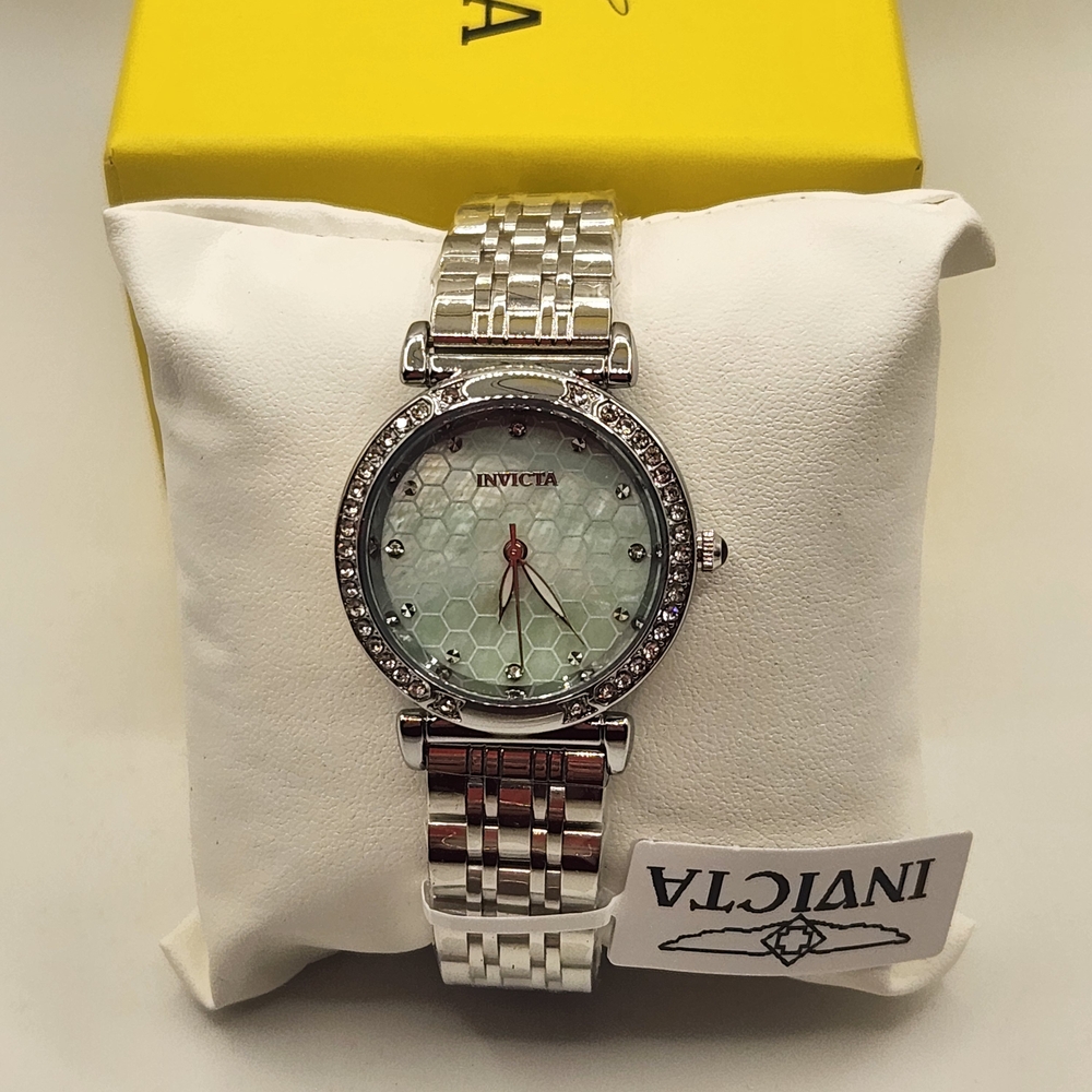 Invicta Wildflower Women's Quartz Watch w/Green & Bling!